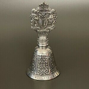 TBN‎ Trinity Broadcasting Network Bethlehem Silver-tone Metal Bell Made in Spain